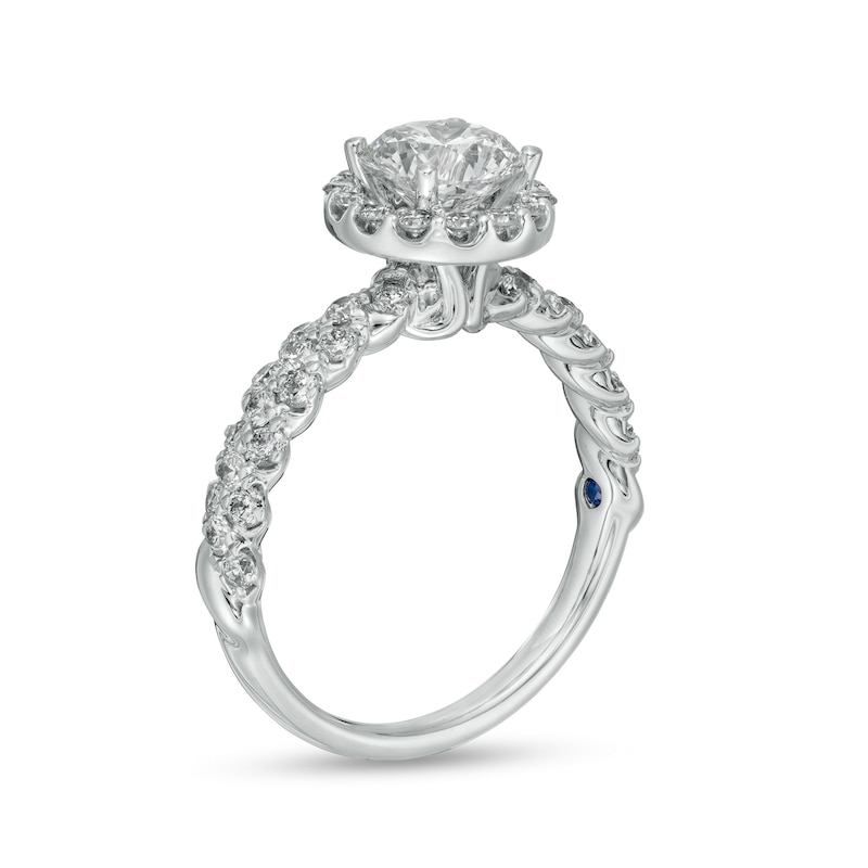 TRUE Lab-Created Diamonds by Vera Wang Love 1.69 CT. T.W. Frame Engagement Ring in 14K White Gold