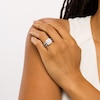 Thumbnail Image 2 of Vera Wang Love Collection 1.95 CT. T.W. Certified Lab-Grown Diamond Engagement Ring with Blue Sapphires in 14K White Gold