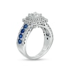 Thumbnail Image 2 of TRUE Lab-Created Diamonds by Vera Wang Love 1.95 CT. T.W. Engagement Ring with Blue Sapphires in 14K White Gold