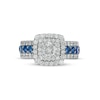 Thumbnail Image 3 of TRUE Lab-Created Diamonds by Vera Wang Love 1.95 CT. T.W. Engagement Ring with Blue Sapphires in 14K White Gold