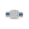 Thumbnail Image 4 of Vera Wang Love Collection 1.95 CT. T.W. Certified Lab-Grown Diamond Engagement Ring with Blue Sapphires in 14K White Gold