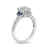 Thumbnail Image 2 of TRUE Lab-Created Diamonds by Vera Wang Love 1.69 CT. T.W. Engagement Ring with Blue Sapphires in 14K White Gold
