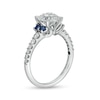Thumbnail Image 3 of Vera Wang Love Collection 1.69 CT. T.W. Certified Lab-Grown Diamond Engagement Ring with Blue Sapphires in 14K White Gold