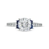 Thumbnail Image 3 of TRUE Lab-Created Diamonds by Vera Wang Love 1.69 CT. T.W. Engagement Ring with Blue Sapphires in 14K White Gold