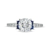 Thumbnail Image 4 of Vera Wang Love Collection 1.69 CT. T.W. Certified Lab-Grown Diamond Engagement Ring with Blue Sapphires in 14K White Gold