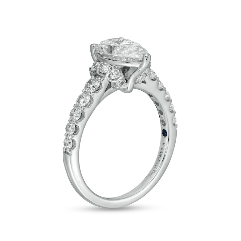 TRUE Lab-Created Diamonds by Vera Wang Love 2.23 CT. T.W. Collar Engagement Ring in 14K White Gold