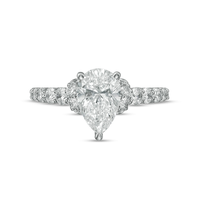 TRUE Lab-Created Diamonds by Vera Wang Love 2.23 CT. T.W. Collar Engagement Ring in 14K White Gold