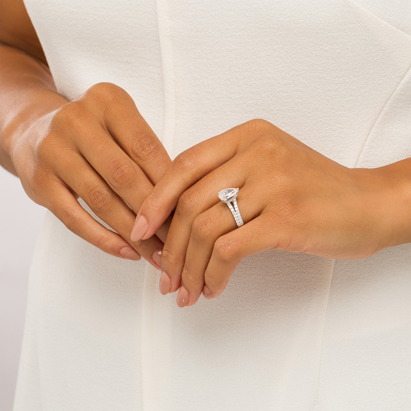 Main Image 2 of TRUE Lab-Grown Diamonds by Vera Wang Love 2.69 CT. T.W. Split Shank Engagement Ring in 14K White Gold (F/VS2)