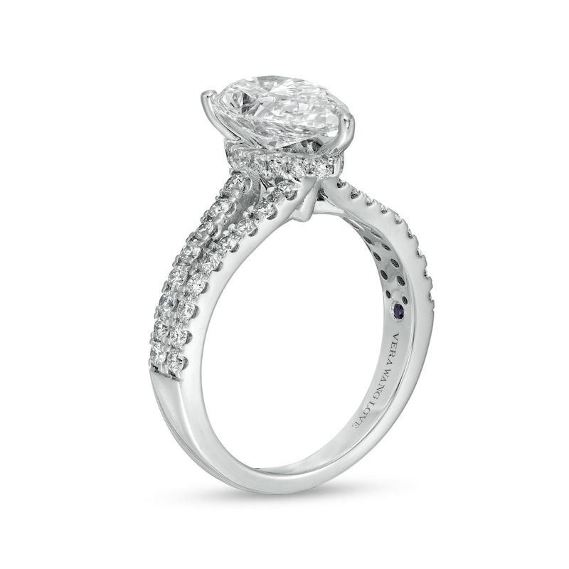 Main Image 3 of TRUE Lab-Grown Diamonds by Vera Wang Love 2.69 CT. T.W. Split Shank Engagement Ring in 14K White Gold (F/VS2)
