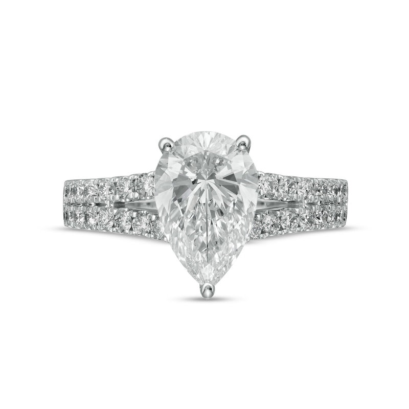 Main Image 4 of TRUE Lab-Grown Diamonds by Vera Wang Love 2.69 CT. T.W. Split Shank Engagement Ring in 14K White Gold (F/VS2)