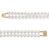 6.0-7.0mm Cultured Freshwater Pearl Double Strand Necklace with 14K Gold Clasp
