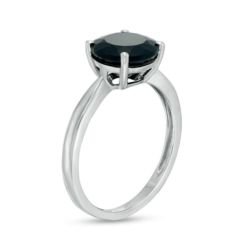 Main Image 3 of 2.95 CT. Black Enhanced Diamond Solitaire Engagement Ring in 10K White Gold