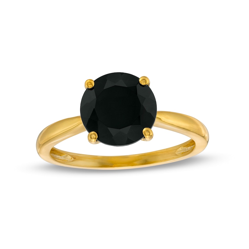 2.95 CT. Black Enhanced Diamond Solitaire Engagement Ring in 10K Gold