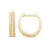 Thumbnail Image 1 of 0.12 CT. T.W. Diamond Hoop Earrings in 10K Gold