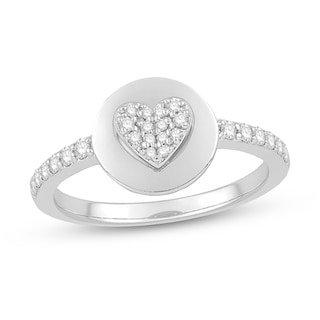 0.23 CT. T.W. Composite Diamond Heart Ring in Sterling Silver