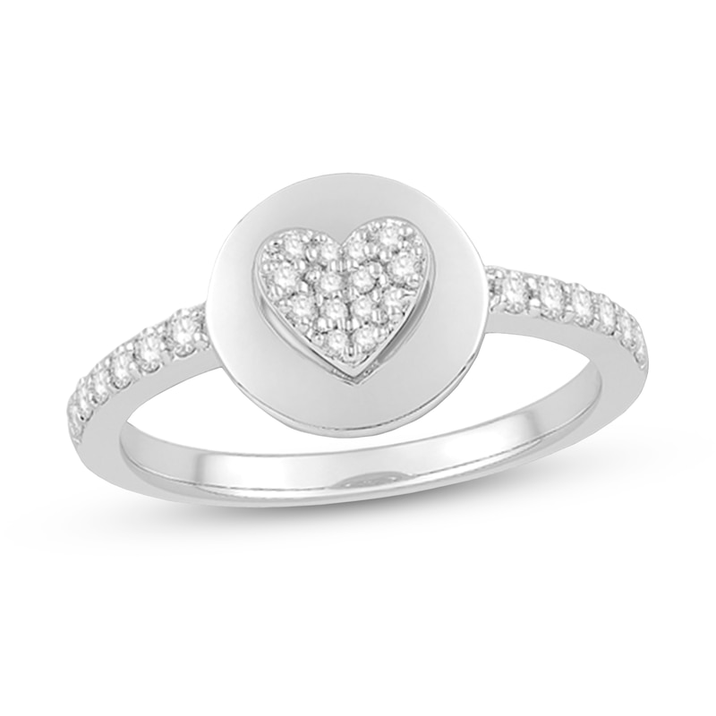 0.23 CT. T.W. Composite Diamond Heart Ring in Sterling Silver