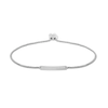 0.09 CT. T.W. Diamond Bar Bolo Bracelet in Sterling Silver – 9.5"