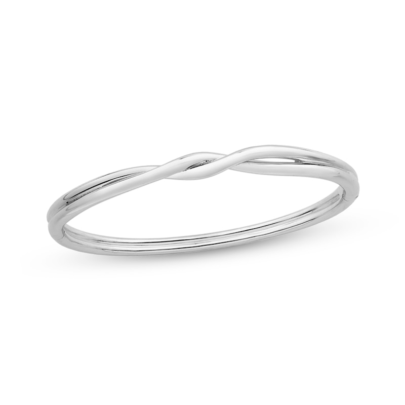Double Row Twist Slip-On Bangle in Sterling Silver|Peoples Jewellers