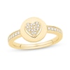 Thumbnail Image 0 of 0.18 CT. T.W. Composite Diamond Heart Ring in 10K Gold