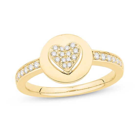 0.18 CT. T.W. Composite Diamond Heart Ring in 10K Gold