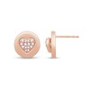 Thumbnail Image 1 of 0.18 CT. T.W. Composite Heart-Shaped Diamond Stud Earrings in 10K Rose Gold