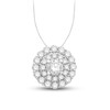 Thumbnail Image 1 of 0.45 CT. T.W. Diamond Double Frame Pendant in 14K White Gold – 19"
