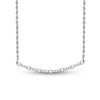 Thumbnail Image 0 of 1.18 CT. T.W. Diamond Curved Bar Necklace in 14K White Gold