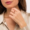 Thumbnail Image 2 of Emerald-Cut Ruby and 0.05 CT. T.W. Diamond Twist Shank Ring in 14K Gold