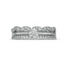 Thumbnail Image 4 of 0.37 CT. T.W. Diamond Alternating Leaf Three Piece Bridal Set in 10K White Gold (J/I3)