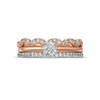 Thumbnail Image 3 of 0.37 CT. T.W. Diamond Alternating Leaf Three Piece Bridal Set in 10K Rose Gold (J/I3)