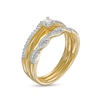 Thumbnail Image 2 of 0.45 CT. T.W. Diamond Twist Three Piece Bridal Set in 10K Gold (J/I3)
