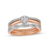 Thumbnail Image 0 of 0.45 CT. T.W. Diamond Twist Three Piece Bridal Set in 10K Rose Gold (J/I3)