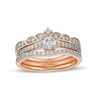 Thumbnail Image 0 of 0.58 CT. T.W. Diamond Contour Tiara Three Piece Bridal Set in 10K Rose Gold (J/I3)