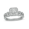 Thumbnail Image 0 of 0.58 CT. T.W. Diamond Octagonal Frame Vintage-Style Bridal Set in 10K White Gold (J/I3)