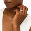 Thumbnail Image 1 of 0.69 CT. T.W. Diamond Frame Chevron Three Piece Bridal Set in 10K White Gold (J/I3)