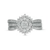 Thumbnail Image 3 of 0.69 CT. T.W. Diamond Frame Chevron Three Piece Bridal Set in 10K White Gold (J/I3)