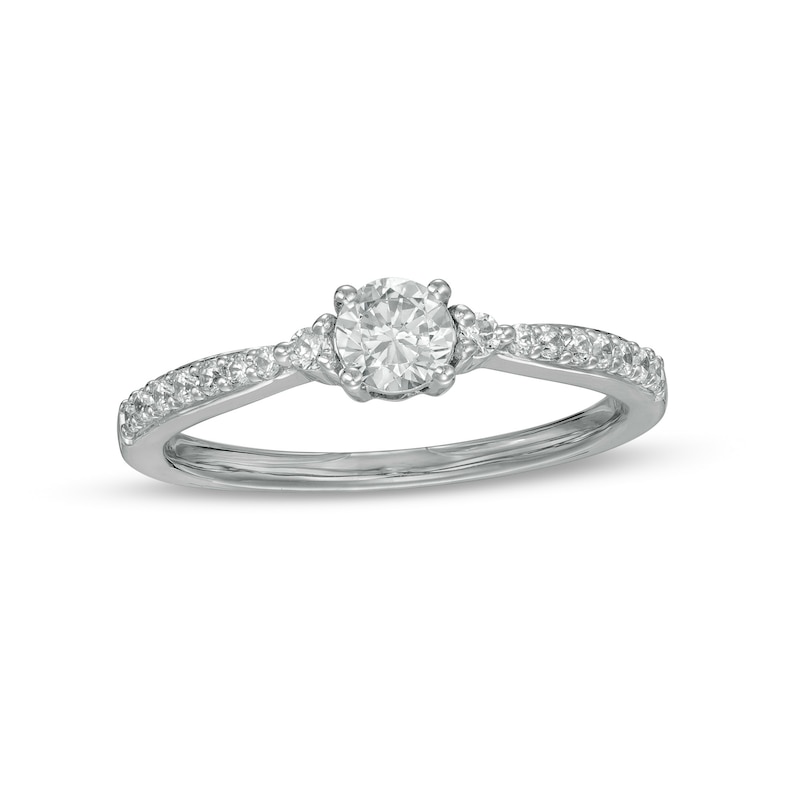 0.37 CT. T.W. Diamond Engagement Ring in 10K White Gold (J/I3)