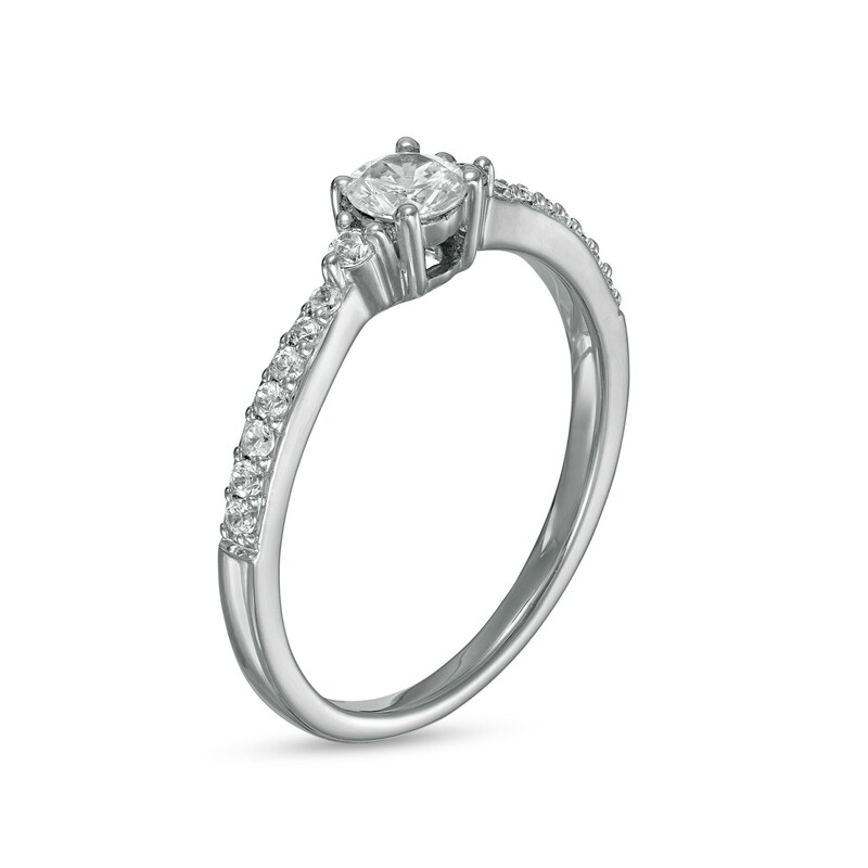0.37 CT. T.W. Diamond Engagement Ring in 10K White Gold (J/I3)