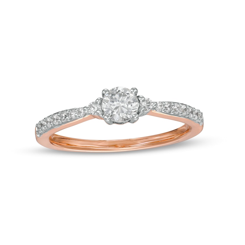 0.37 CT. T.W. Diamond Engagement Ring in 10K Rose Gold (J/I3)