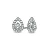Thumbnail Image 1 of 0.145 CT. T.W. Diamond Pear-Shaped Frame Stud Earrings in 10K White Gold (J/I3)