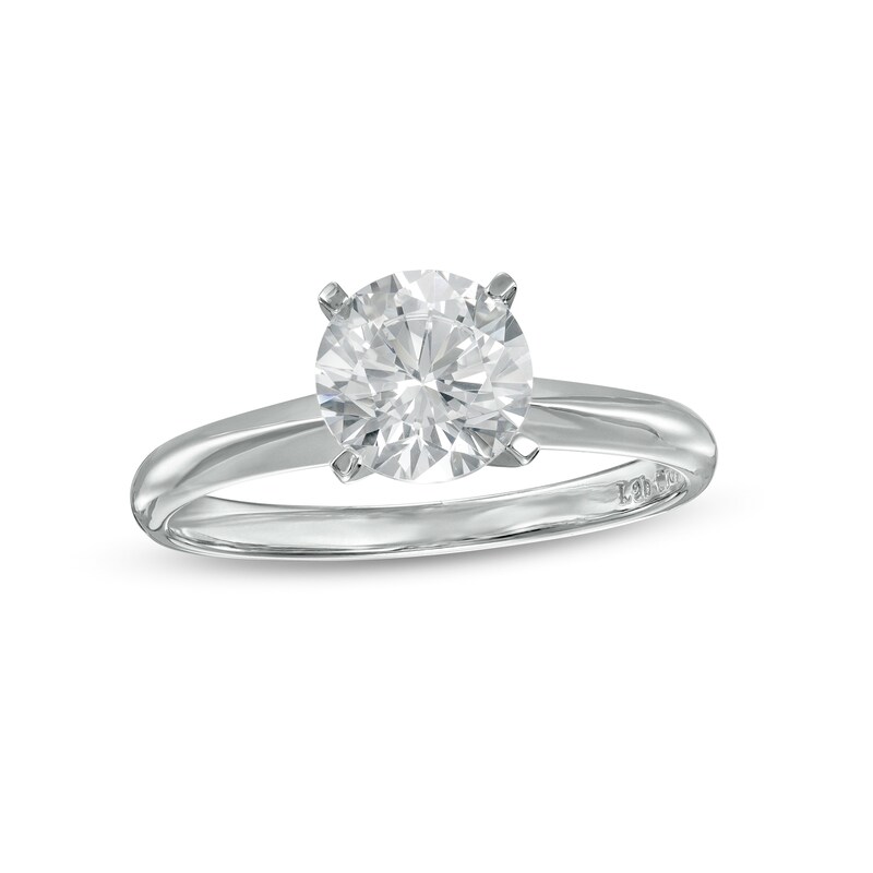 1.50 CT. Certified Lab-Created Diamond Solitaire Engagement Ring in 14K White Gold (F/SI2)