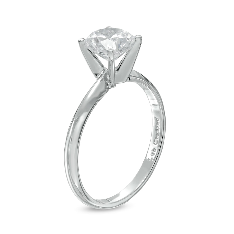 1.50 CT. Certified Lab-Created Diamond Solitaire Engagement Ring in 14K White Gold (F/SI2)