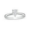 Thumbnail Image 0 of 0.50 CT. Certified Pear-Shaped Lab-Created Diamond Solitaire Engagement Ring in 14K White Gold (F/SI2)