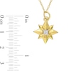 Thumbnail Image 4 of Diamond Accent North Star Pendant in Sterling Silver with Yellow Rhodium