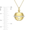 Thumbnail Image 4 of 0.07 CT. T.W. Diamond Bell Pendant in Sterling Silver with Yellow Rhodium