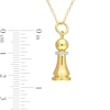 Thumbnail Image 4 of 0.07 CT. T.W. Diamond Pawn Pendant in Sterling Silver with Yellow Rhodium
