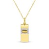 Thumbnail Image 1 of 0.05 CT. T.W. Diamond Whistle Pendant in Sterling Silver with Yellow Rhodium