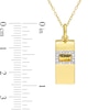 Thumbnail Image 4 of 0.05 CT. T.W. Diamond Whistle Pendant in Sterling Silver with Yellow Rhodium
