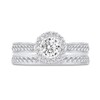 Thumbnail Image 2 of 0.89 CT. T.W. Diamond Frame Bridal Set in 14K White Gold