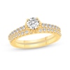 0.95 CT. T.W. Diamond Beaded Frame Bridal Set in 14K Gold
